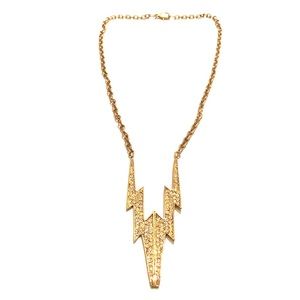 Gold Lightning Bolt Necklace